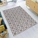 5 ft. 3 in. x 7 ft. 5 in. Gemini Indoor & Outdoor Dual Face Gray & Black Triangles Brown & White Geometric Pattern Rectangle Area Rug