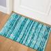 Addison Rugs Indoor/ Outdoor Bravado Abstract Striped Baja Washable Area Rug 1 8 x 2 6 - Blue