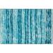 Bravado Indoor/Outdoor Blue Stripe 1 8 x 2 6 Non-Skid Accent Rug