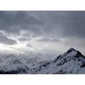 Summit Cross Fog Clouds Summit Snow Montafon - Laminated Poster Print -12 Inch by 18 Inch with Bright Colors and Vivid Imagery