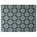 Afuera Living 7 10 x 10 Outdoor Medallion Area Rug in Navy and Green