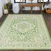 JONATHAN Y JONATHAN Y Rozetta Medallion Textured Weave Indoor/Outdoor Area Rug 9 X 12 - Cream/Green