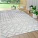 JONATHAN Y JONATHAN Y Portmany Moroccan Diamond Indoor/Outdoor Area Rug 8 X 10 - Light Gray