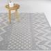 Balta Fairfax Transitional Chevron Indoor/Outdoor Area Rug Grey 5 3 x 7 5 x 8 Silver Ivory Cream