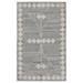 Benjara Rylie 9 x 12 Indoor Outdoor Area Rug Handwoven Polyester Gray Geometric