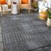 Hauteloom Hamel Living Room Bedroom Patio Outdoor Area Rug - Black Gray - 5 1 x 7