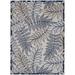 HomeRoots 384885 7 x 10 ft. Ivory & Navy Leaves Indoor & Outdoor Area Rug