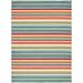 cabana collection 2 2 x 5 ivory / green cbn323a stripe indoor/ outdoor easy cleaning patio backyard mudroom accent rug