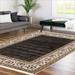 Alfa Rich 4x6 Area Rugs Ultra-Thin Oriental Beige Green Rug Non-Slip Machine Washable Easy Clean Pet Friendly Rugs