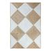 Casavani Hand Woven Natural Jute Rug White Geometric Dhurrie Bedroom & Living Area Floor Mat Home/Office Carpets 12x15 Feet