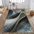 Modern Abstract Line Indoor Area Rug Simple Personalized Decor Outdoor Carpet Decorative Carpet Non-Slip Area Rugs Suitable For Kids Boys Girls Game Room Living Room Bedroom 4 x 6