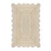 Casavani Natural Scalloped Jute Rug White Bedroom & Living Room Carpet Outdoor Rug 2x3 feet