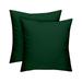 RSH DÃ©cor Set of 2 - Indoor / Outdoor Solid Green Decorative Square Throw / Toss Pillow - Choose Size and Choose Color