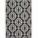 HomeRoots 5 x 8 ft. Black Geometric Stain Resistant Indoor & Outdoor Rectangle Area Rug - Black and Gray - 5 x 8 ft.