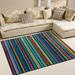 Dreamtimes Mexican Serape Stripes Area Rug 5 x7 Pet & Child Friendly Carpet Indoor Outdoor Soft Rug Washable Non Slip Comfortable Area Rug