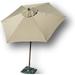 Foot Aluminum Market Umbrella Crank & Tilt Strong Fiberglass Ribs UV Treated Perfect For Patio Small Bistro Deck - Color In Taupe