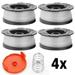 4x Coils With Coil Lid For Black Decker Lawn Trimmer Trimmer Thread Coil Set