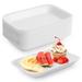 60PCS Crafts Foam Trays White Foam Supermarket Disposable Poultry Meat Fruit Trays BBQ Grill Roast Food Plates Rectangle DIY Craft Painting Trays for School Printmaking DIY Handicraft