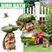 AZZAKVG Indoor Garden Garden Statue Outdoor Statue Resin Birdbath Polyresin Antique Garden Bird Bath For Home Garden Yard