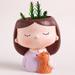 Giyblacko Desktop OrnamentFace Flowerpot Indoor And Outdoor Plants With Ceiling Flowerpot Flowerpot Face Flowerpot Head Flowerpot