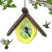 Giyblacko Bird FeedersHand Carved Wood Birdhouses Hanging Bird House Outdoor Garden Patio Garden Decorative Pet Cottage Distressed Wooden Birdhouse Outdoor Garden Bird Houses