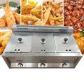 Commercial Propane Deep Fryer Countertop Gas Fryer 3 Pan LPG NG Gas Fryer 18L