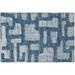 Yuma Indoor/Outdoor Blue Cobblestone 1 8 x 2 6 Non-Skid Accent Rug