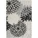 HomeRoots 384600 6 x 9 ft. Black Gray White Indoor & Outdoor Area Rug