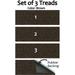 Set of 3 Rubber Backed Non-Slip 1/4 Thick Heavy Duty Indoor/Outdoor Carpet Stair Treads. Many Sizes Available (Color: Brown)
