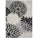 HomeRoots 384602 8 x 11 ft. Black Gray White Indoor & Outdoor Area Rug