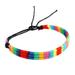 FRCOLOR Women Braided Hand Rope Retro Handmade Colored Silk Cord Weave Colorful Hand Rope (Multicolor Wide Side)