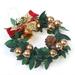 Qyiloy 6cm Christmas Garland Decor 1:12 Dollhouse Miniature Christmas Wreath Garland