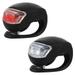 2pcs Silicone Bicycle Lights Silicone LED Bike Light Waterproof Bicycle Front Rear Light 3 Switching Modes Bicycle Lights Frog LED Bike Headlight Bike Taillight Safety LED Bike Lamps for Road Bike MTB
