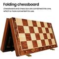 Nebublu Wooden Chess Board Set 15 Inch International Chess Game Foldable Chess Board with Crafted Chess Pieces and Storage Slots - Educational and Fun Gift for Kids and Adults