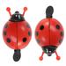 2pcs Bike Ladybug Bells Cycling Handlebar Ring Sound Horn Bell Alarm Lovely Horn Beetle Cylcling Bell(Red)