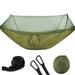 Camping Hammock with Mosquito Net Nylon Tree Straps Detachable Aluminum Poles and Steel Carabiners 2 in 1 Design for Backpacking Camping Travel Beach Backyard