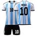 Adult Kids Soccer Jersey Boys and Girls Soccer Jersey 10# Messi # 7 Ronaldo Soccer Jersey for Kids Football Youth Jerseys 3 Piece