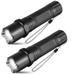 2 Pcs Flashlights Portable USB Rechargeable Flashlights Multifunctional Outdoor Lightings