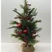 MDR Trading AI-FL7151-Q04 Green Pine with Red Berries & Balls in a Pot Faux Plants & Trees - Set of 4