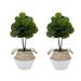 Nearly Natural 3 ft. Artificial Fiddle Leaf Fig Tree with Handmade Cotton & Jute Woven Planter DIY Kit Green & Cream - Set of 2