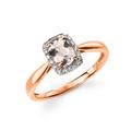 Fine Jewellery by John Greed 9ct Rose Gold Morganite & Diamond Ring