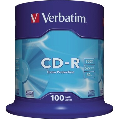 Verbatim CD-R 43411 52x 700MB 80Min. Spindel 100 St./Pack. Image