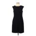 Ann Taylor LOFT Casual Dress - Sheath High Neck Sleeveless: Black Solid Dresses - Women's Size 6