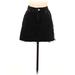 Topshop Denim A-Line Skirt Mini: Black Solid Bottoms - Women's Size 6