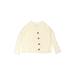 Wonder Nation Cardigan Sweater: Ivory Solid Tops - Kids Girl's Size X-Large