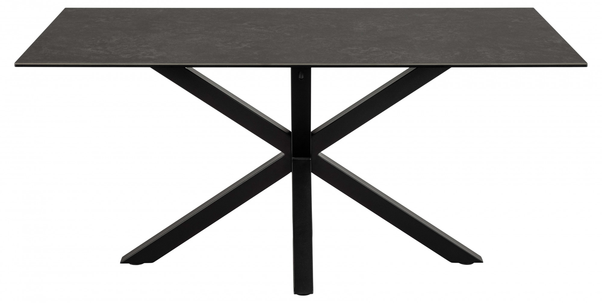 Esstisch ACTONA GROUP "Heaven", schwarz, H:75,5cm T:90cm, Tische, Esstisch, mit schwarzer Keramik und schwarzem Stahlkreuz, L: 160 cm
