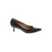 L.K. Bennett Heels: Pumps Kitten Heel Cocktail Black Print Shoes - Women's Size 39 - Pointed Toe