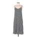 Old Navy Casual Dress - Midi V-Neck Sleeveless: Gray Dresses - Women's Size Medium