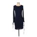 Vince Camuto Casual Dress - Bodycon: Blue Solid Dresses - Women's Size Small