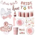 Bride To Be Party Decorations Latex Balloons Set Cup Plates Bachelorette Party Supplies Veil Sash